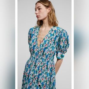 SEXY GANNI V-NECK MIDI DRESS